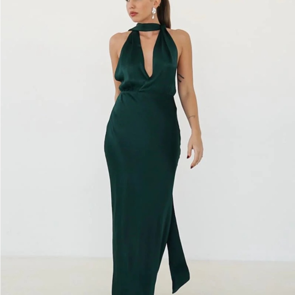Rumored Thelma dress- emerald